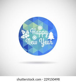 Abstract Happy New Year banner