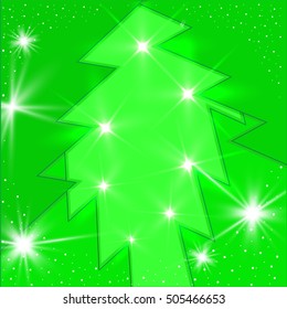 Abstract Happy New Year colorful abstraction background green