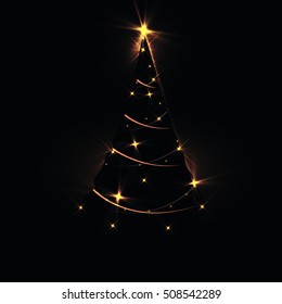Abstract Happy New Year colorful abstraction background Christmas tree