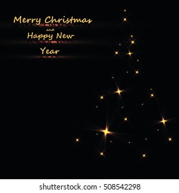 Abstract Happy New Year colorful abstraction background Christmas tree