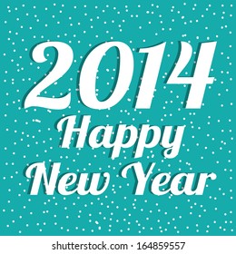 abstract happy new year text on special background