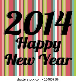 abstract happy new year text on special background