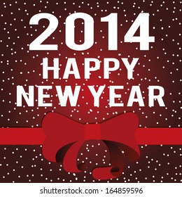 abstract happy new year text on special background