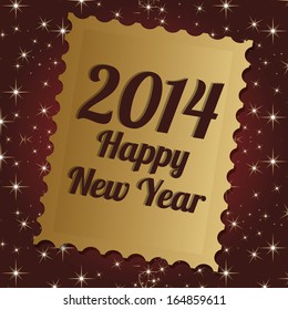 abstract happy new year text on special background
