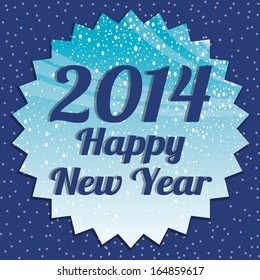 abstract happy new year text on special background