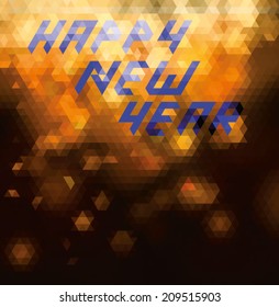 Abstract happy new year triangles vector background