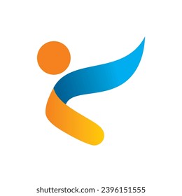abstract happy people vector logo
