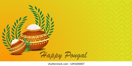Abstract happy pongal colorful vector background