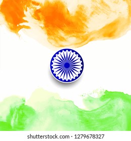 Abstract Happy Republic Day Indian flag background