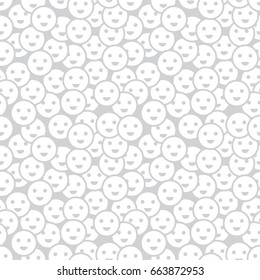 abstract happy smiley seamless vector pattern background
