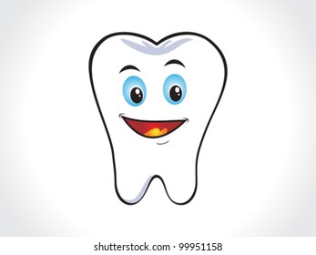 Abstract Happy Tooth Icon Vector Illustration