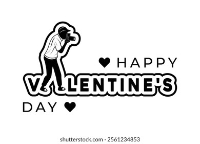 Abstract happy valentines day logo, happy valentines day , photography vector logo design.