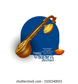 abstract Happy Vasant Panchami Background.vector illustration