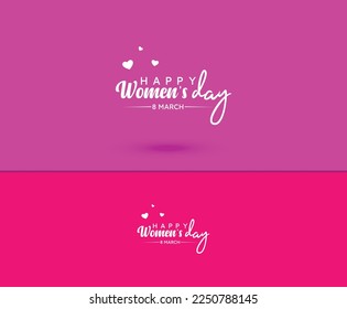 Abstract happy women's day logo, happy women's day, love vector mnemonic logo design