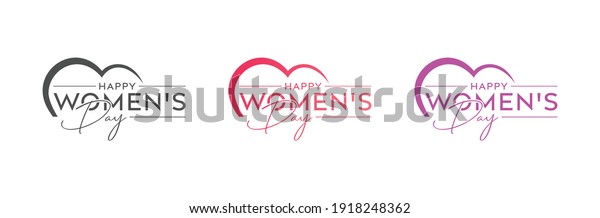 Abstract\
happy women\'s day logo, happy women\'s day, love vector logo design,\
pink color, red color, black color logo\
design