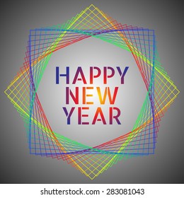 Abstract "HappyNewYear" sign with abstract line frame for backgrounds, banners, etc...
Editable vector with several layers.
Eps 10