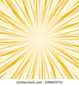 Abstract hard bright Yellow White rays background. Square. Vector EPS 10, cmyk