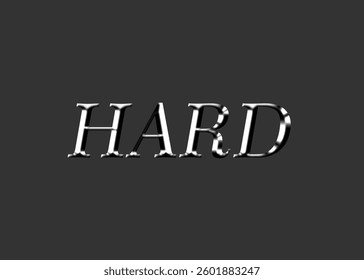 Abstract Hard Text Effect Design Black Background