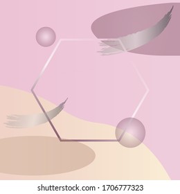 Fondo abstracto y armonioso de color rosa y beige. Ilustración vectorial. Plano de existencias.