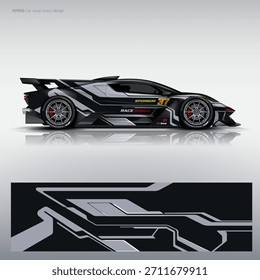 abstract hatchback wrap livery design vector editable file.