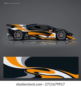 abstract hatchback wrap livery design vector editable file.