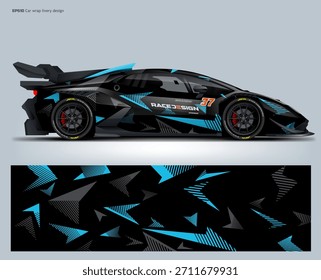 abstract hatchback wrap livery design vector editable file.