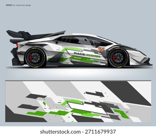 abstract hatchback wrap livery design vector editable file.