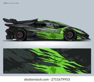 abstract hatchback wrap livery design vector editable file.