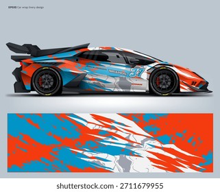 abstract hatchback wrap livery design vector editable file.