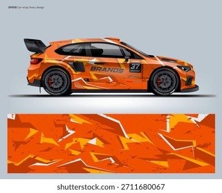 abstract hatchback wrap livery design vector editable file.