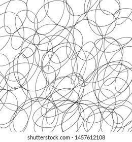 Abstract hatching pattern. Chaotic texture. Monochrome wallpaper. Hand drawn dinamic scrawls. Black and white illustration