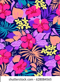 abstract Hawaiian print - seamless background