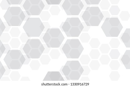 Abstract haxagon on white background. Can be used in cover design, book design, website background, CD cover, advertising. Vector illustration.