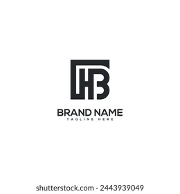 Abstract HBH lettre logo création d'éléments vectoriels. Icône monogramme des initiales.