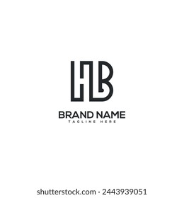Abstract HBH lettre logo création d'éléments vectoriels. Icône monogramme des initiales.