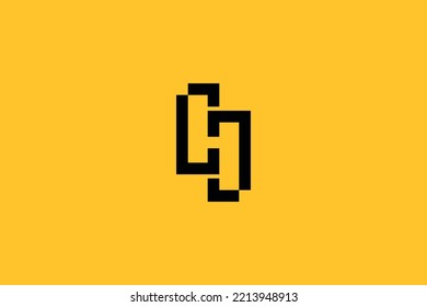 Abstract HC, CH, H, C Letters Logo Monogram icon.