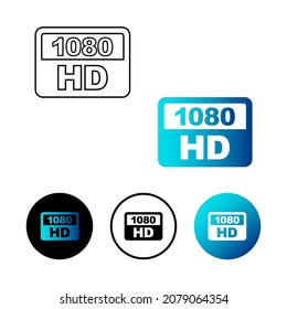 Abstract HD 1080 Icon Illustration