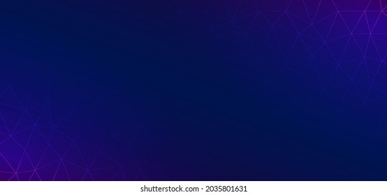 Abstract HD Blue Background With Gradient Purple Blue Line Art And Triangle Texture. Vector Background And Editable