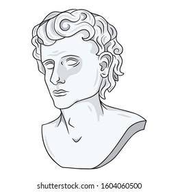 The abstract head of antique statue 