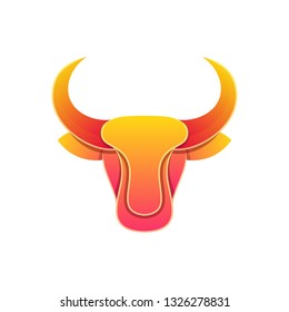 Abstract Head Bull Colorful Design illustration vector template. Suitable for Creative Industry, Multimedia, entertainment, Educations, Shop, and any related business