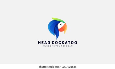 Abstract head cockatoo logo symbol design illustration vector