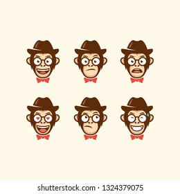 Abstract Head cowboy illustration vector template. Suitable for Creative Industry, Multimedia, entertainment, Educations, Shop, and any related business