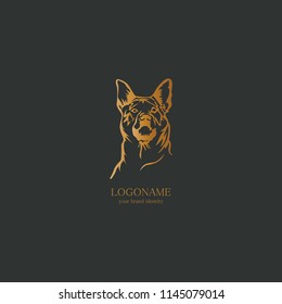abstract head dog logo