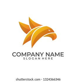 Abstract Head Eagle color illustration vector template. Suitable for Creative Industry, Multimedia, entertainment, Educations, Shop, and any related business