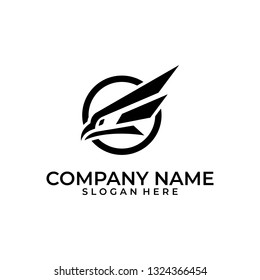 Abstract Head Eagle illustration vector template. Suitable for Creative Industry, Multimedia, entertainment, Educations, Shop, and any related business