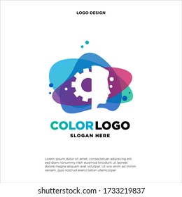 Abstract Head gear logo designs concept vector, Colorful Head gear logo designs