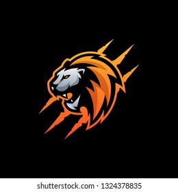 Abstract Head Lion illustration vector template. Suitable for Creative Industry, Multimedia, entertainment, Educations, Shop, and any related business