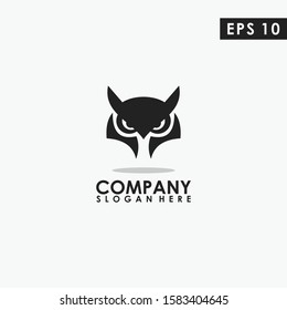 Abstract Head Owl Logo Design Vector Template. Modern Design. Vector Illustration