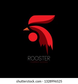 Abstract head rooster