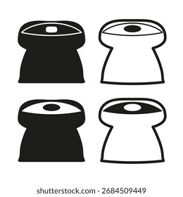 Abstract head symbol. Human face silhouette. Minimalist vector illustration. Creative modern icon. EPS 10.